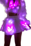 RAVE Light-Up Pink Heart White Shag Skirt