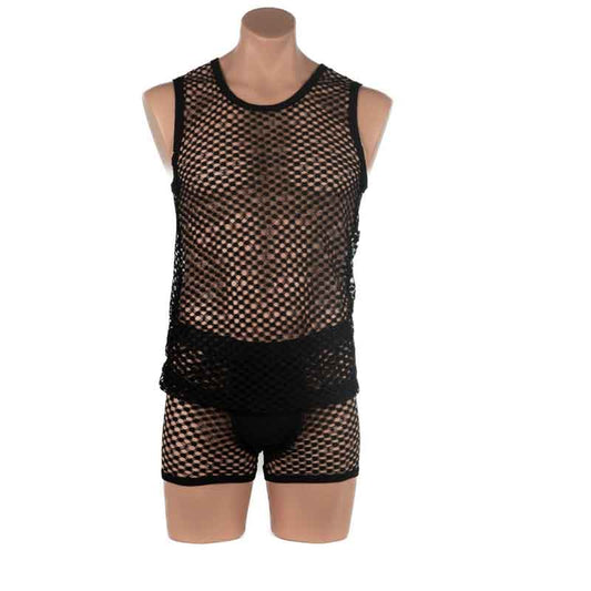 Men’s Diamond Mesh Singlet Tank Top (Sizes M, L)