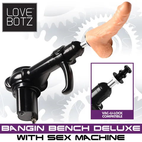 LoveBotz Bangin Bench Deluxe Sex Bench + Sex Machine
