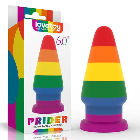 Prider 6'' Anal Plug- Rainbow