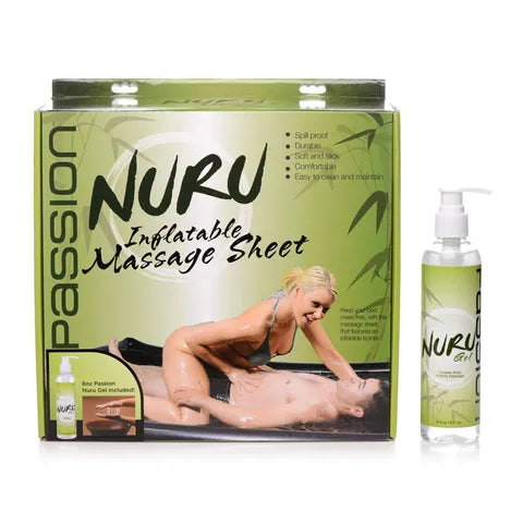 Passion Nuru Inflatable Massage Sheet and Gel Kit