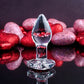 Adam & Eve Red Heart Gem Glass Anal Plug (Sizes S, M, L)