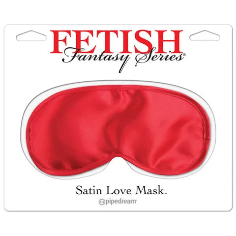 Satin Love Eye Mask (Black or Red)