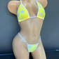 Yellow Polka Dot Stripper Clips Bikini (Size S/M)