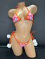 Candy Hearts Bikini With Pom Poms (Size S/M)