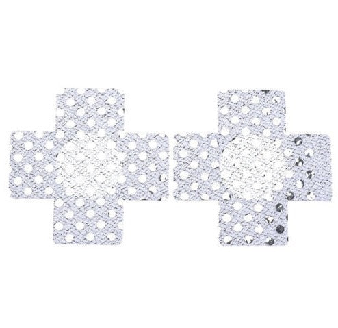 X Marks The Spot- Sequinned Cross Nipple Pastie