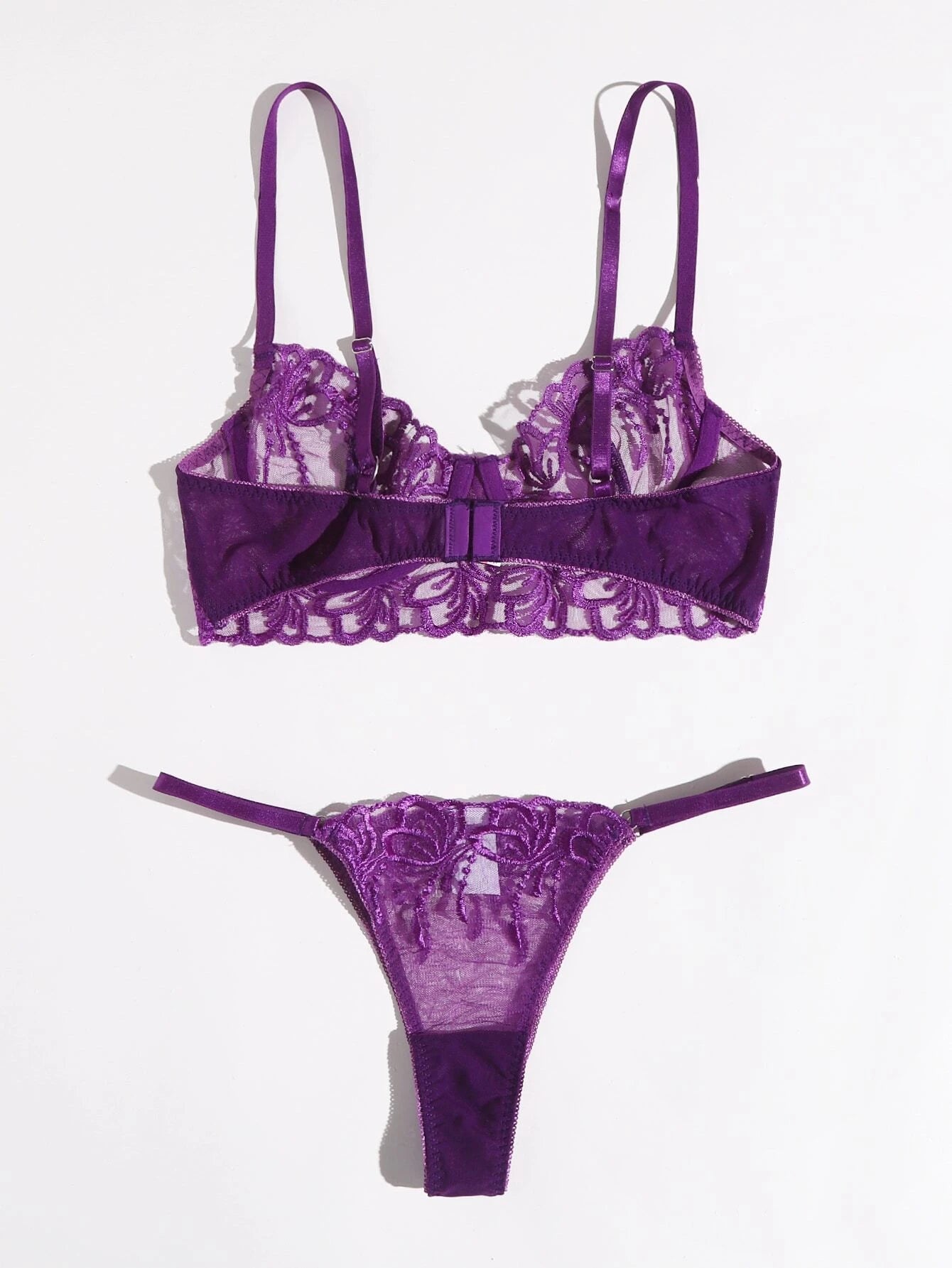 Purple Underwire Lingerie Set (Sizes XL)