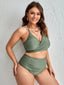 Plus Wrap Bikini (Sizes 0XL, 1XL) Red, Blue or Green