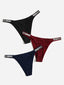 Plus Diamond Love Panty- Black/Maroon/Navy (Sizes 1XL, 2XL, 3XL)