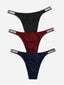 Plus Diamond Love Panty- Black/Maroon/Navy (Sizes 1XL, 2XL, 3XL)