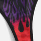 Purple/Red Fire Pattern Lingerie Set (Sizes L)