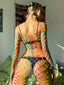 Rainbow Fishnet Set (One Size)