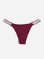 Rhinestone Studded Panty Burgundy (Sizes S, M)