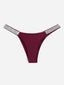 Rhinestone Studded Panty Burgundy (Sizes S, M)