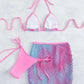 Pink & Blue Mesh Bikini & Skirt (Sizes S-M, L)