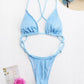 Baby Blue Textured Bikini Slingshot (Size L)