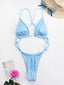 Baby Blue Textured Bikini Slingshot (Size L)