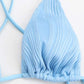 Baby Blue Textured Bikini Slingshot (Size L)