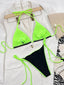 Black & Neon Green Bikini (Sizes S, M)