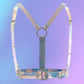 Silver Holographic Harness Belt (One Size)
