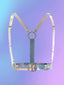 Silver Holographic Harness Belt (One Size)
