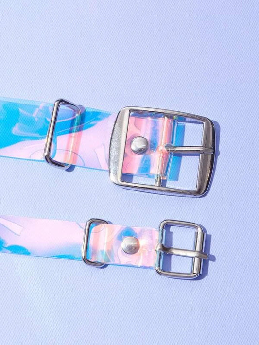 Silver Holographic Harness Belt (One Size)