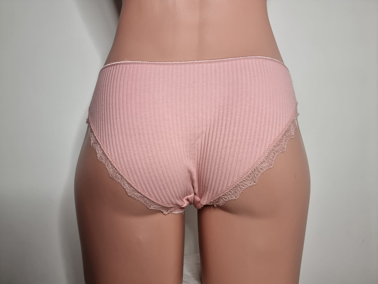 Lace Trim Ribbed Panty (Sizes S, L, XL)