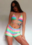 Rainbow Swimsuit/ Pole Dancing Set (Sizes M, XL)