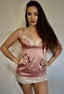 Dusty Pink Babydoll+ Thong (Size L)