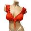 Schoolgirl Top Black/Red/White (One Size)