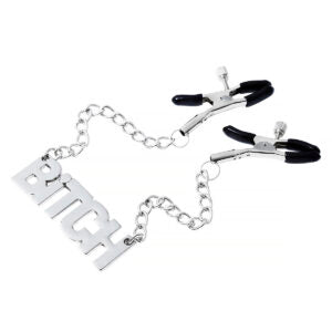 Nipple Clamps Chained - B*tch