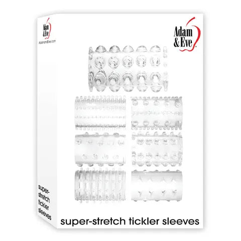 Adam & Eve Super Stretch Tickler Sleeves- Set Of 7