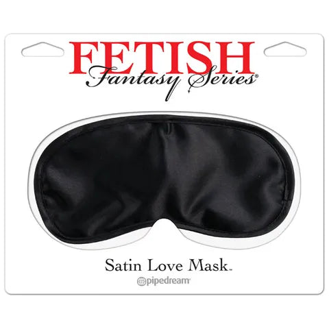 Satin Love Eye Mask (Black or Red)