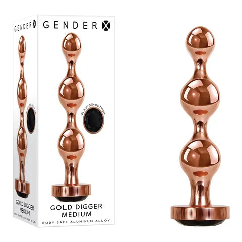 Gender X Gold Digger Beaded Plug (Sizes S, M, L)