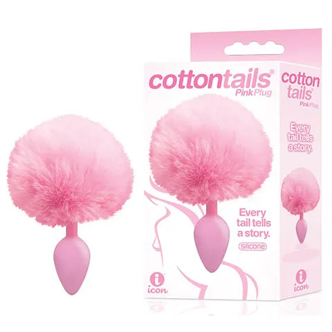 The 9's Pink Cottontail Fluffy Butt Plug