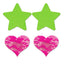 GLOW- Fashion Pasties Set-Lace Heart/Solid Star